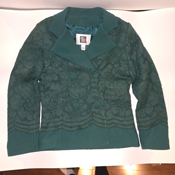 Love Made Love Girls Green Lace Jacket - Picture 3 of 8